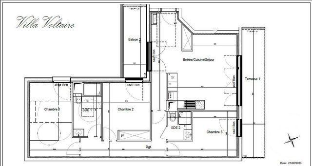 Appartement F4 à vendre - 4 pièces - 82,68 m2 - Antony - 92 - ILE-DE-FRANCE