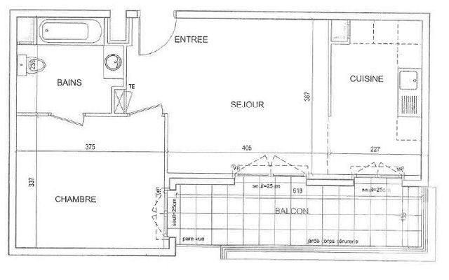 Appartement F2 &agrave; vendre - 2 pi&egrave;ces - 45,06 m2 - Antony - 92 - ILE-DE-FRANCE